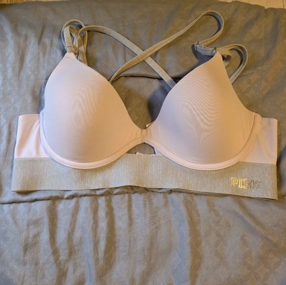 PINK push Up BONDED sports Bras Medium - Picture 3 of 9